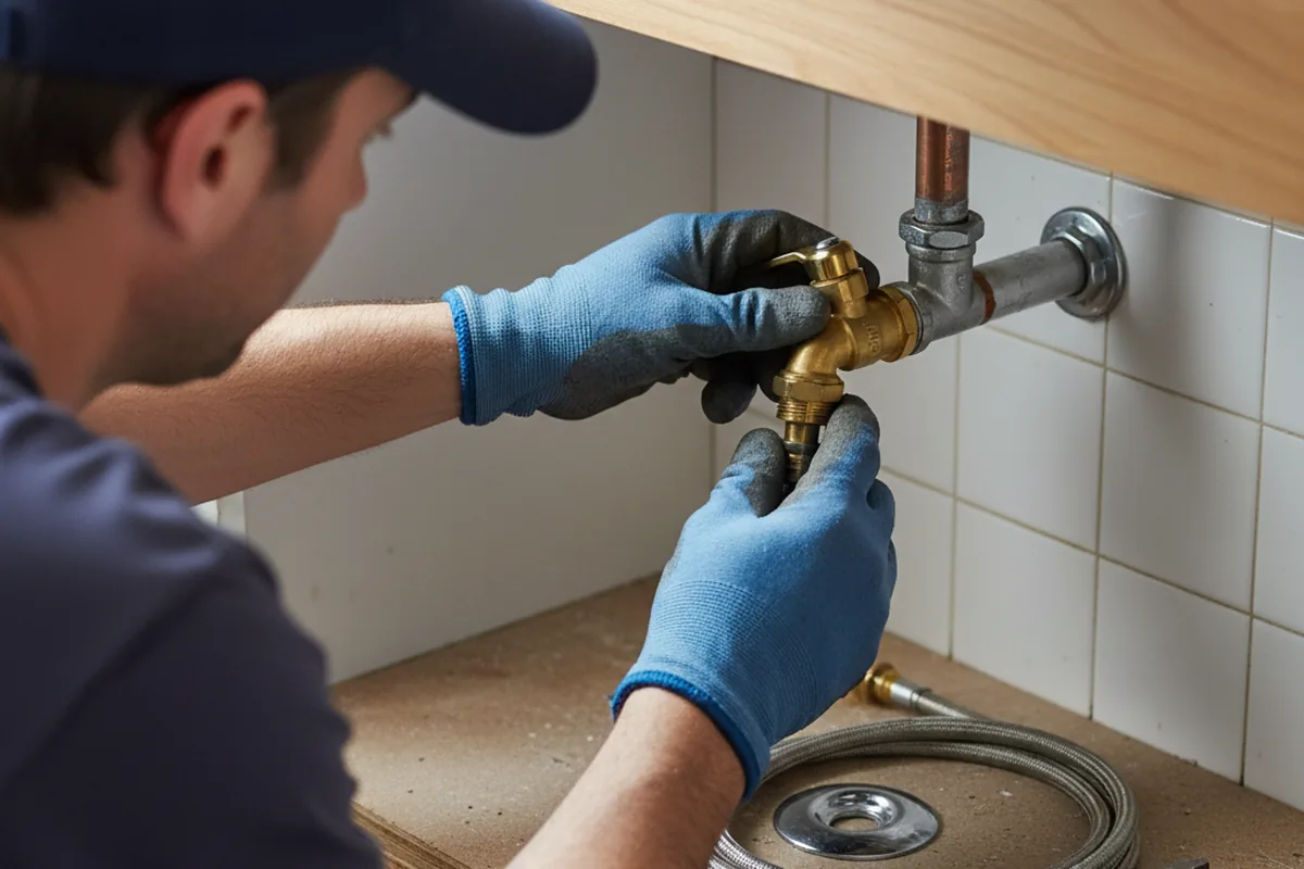 Shutoff valve and fitting work during Faucet and Fixture Repair in Circleville
